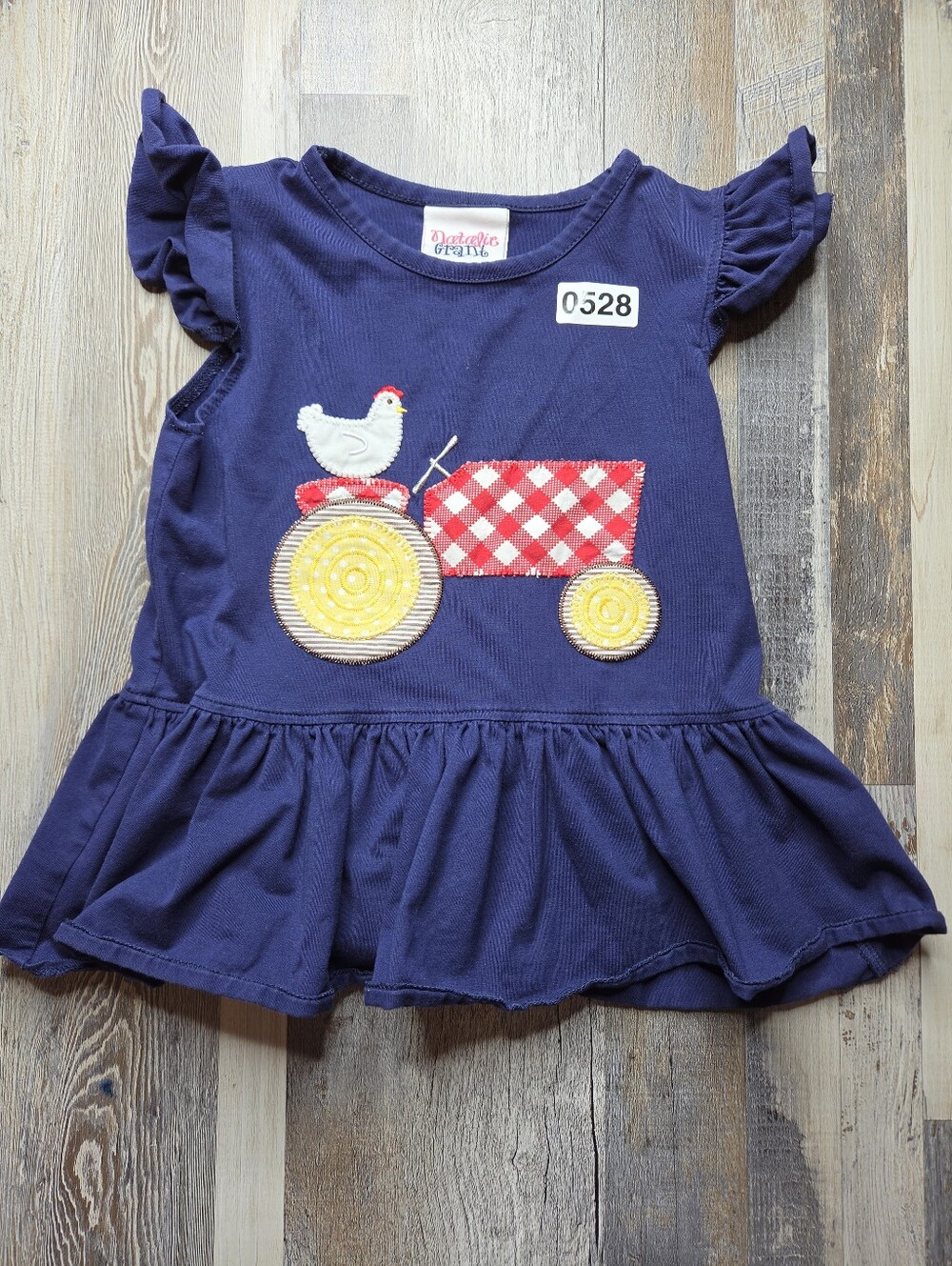 Natalie Grant Size 4 Toddler Applique Tractor And Chicken Top